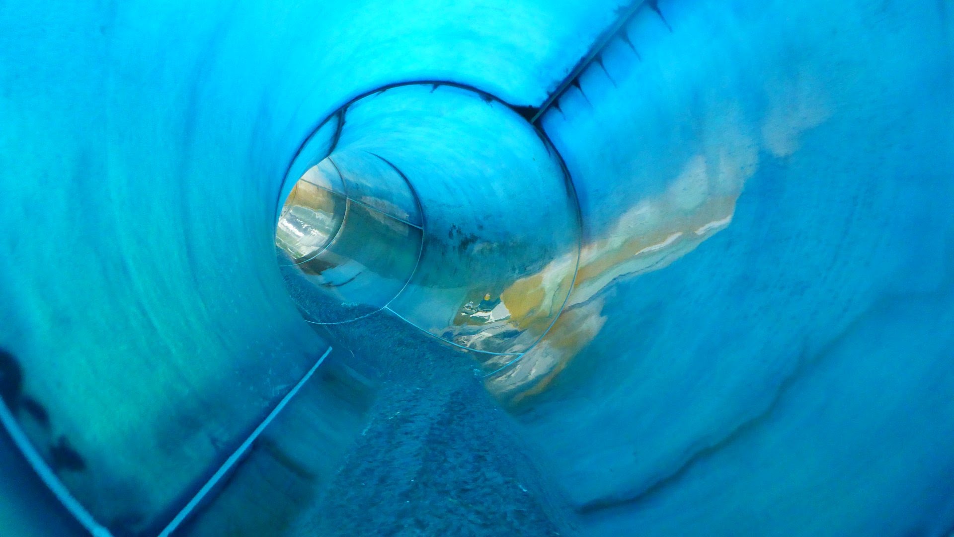 blaue Röhrenrutsche :: Tube Slide | Allwetterbad Walsum Duisburg