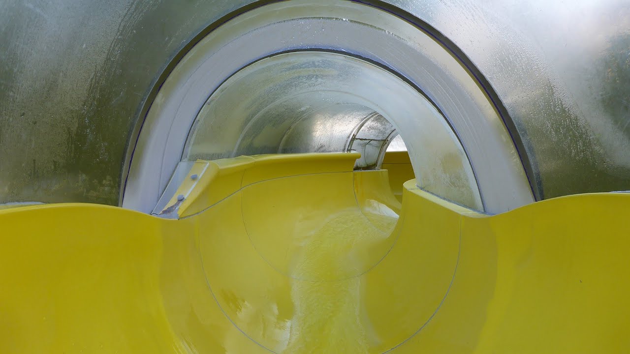 Tunnelrutsche :: gelbe Riesenrutsche | Familienbad De Bütt Hürth